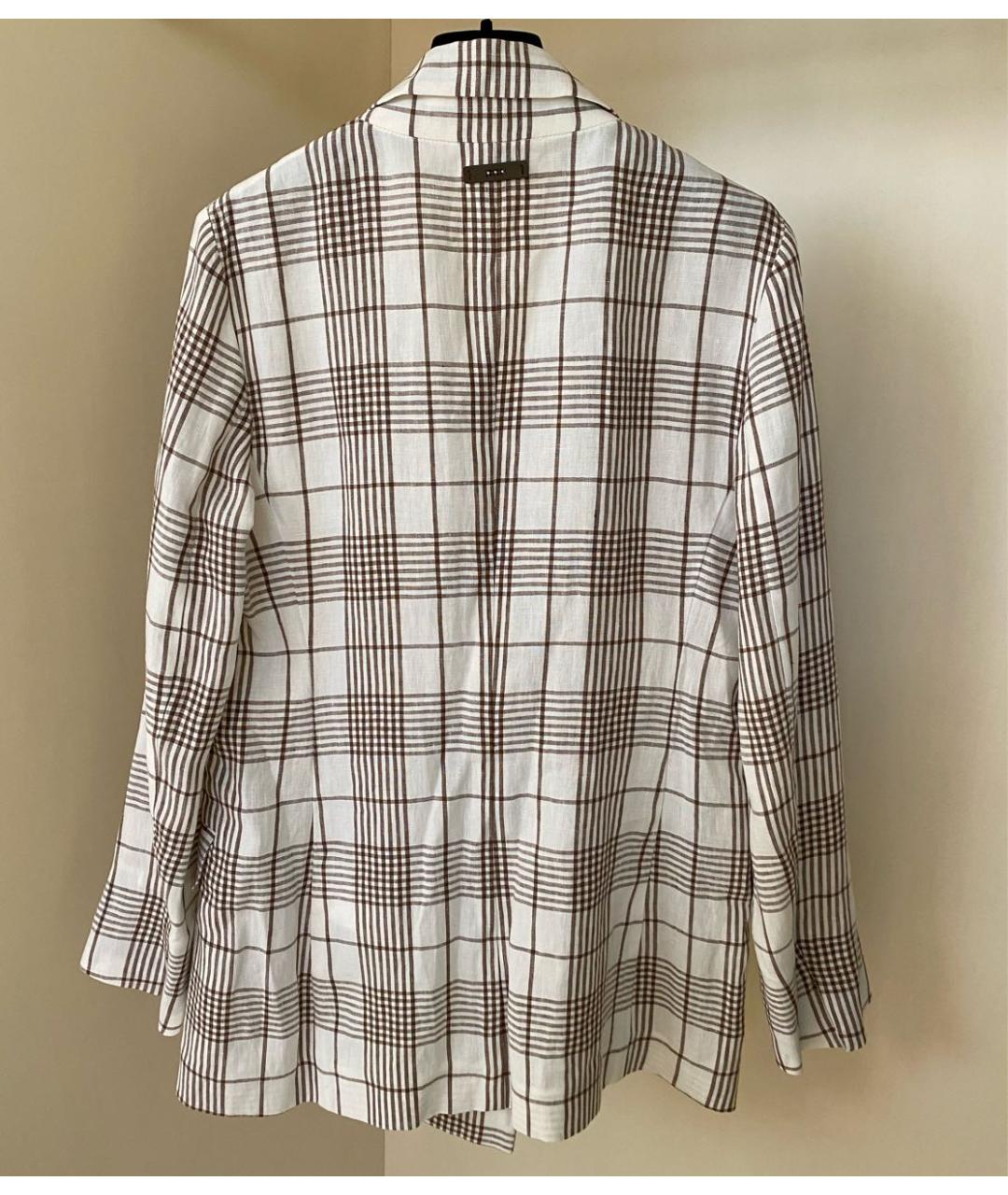 PESERICO Белый льняной жакет/пиджак, фото 5