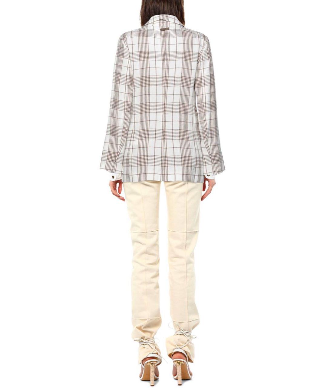 PESERICO Белый льняной жакет/пиджак, фото 3