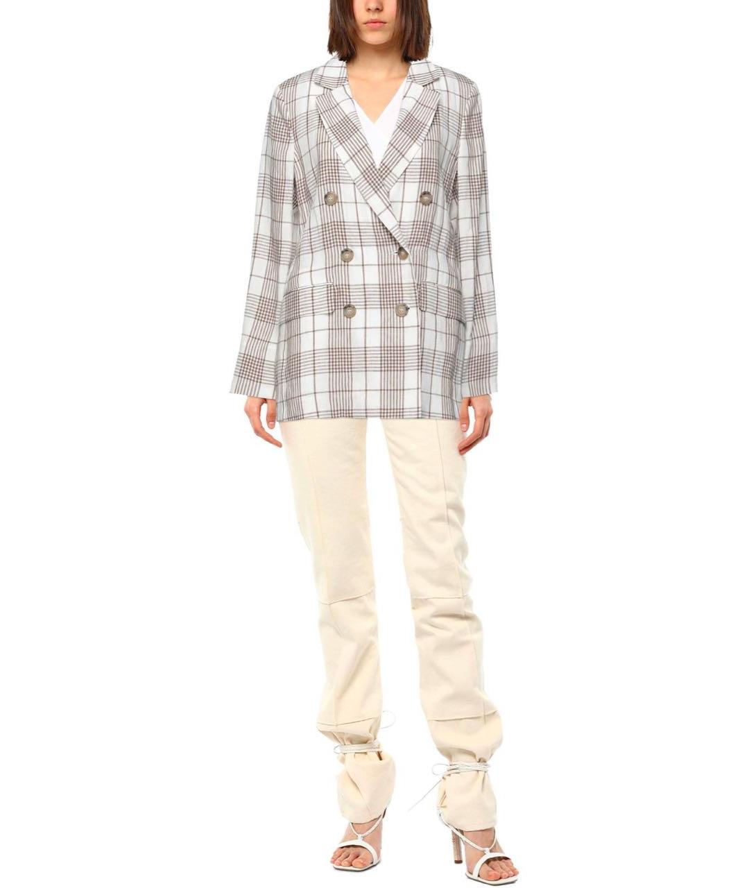 PESERICO Белый льняной жакет/пиджак, фото 2