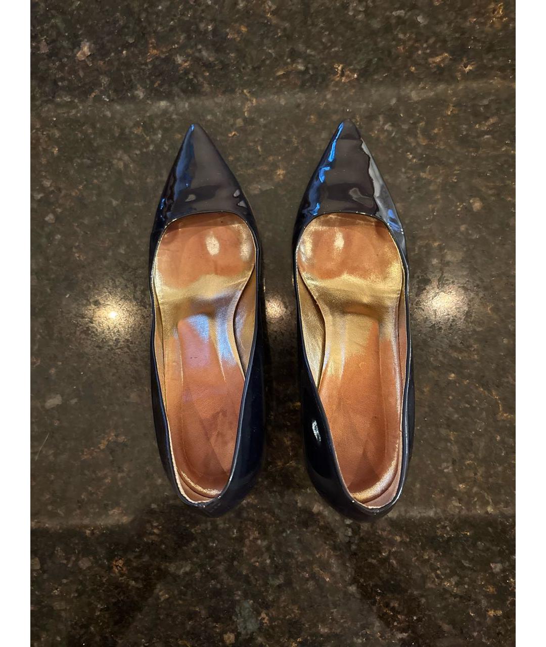 VALENTINO Синие туфли из лакированной кожи, фото 3