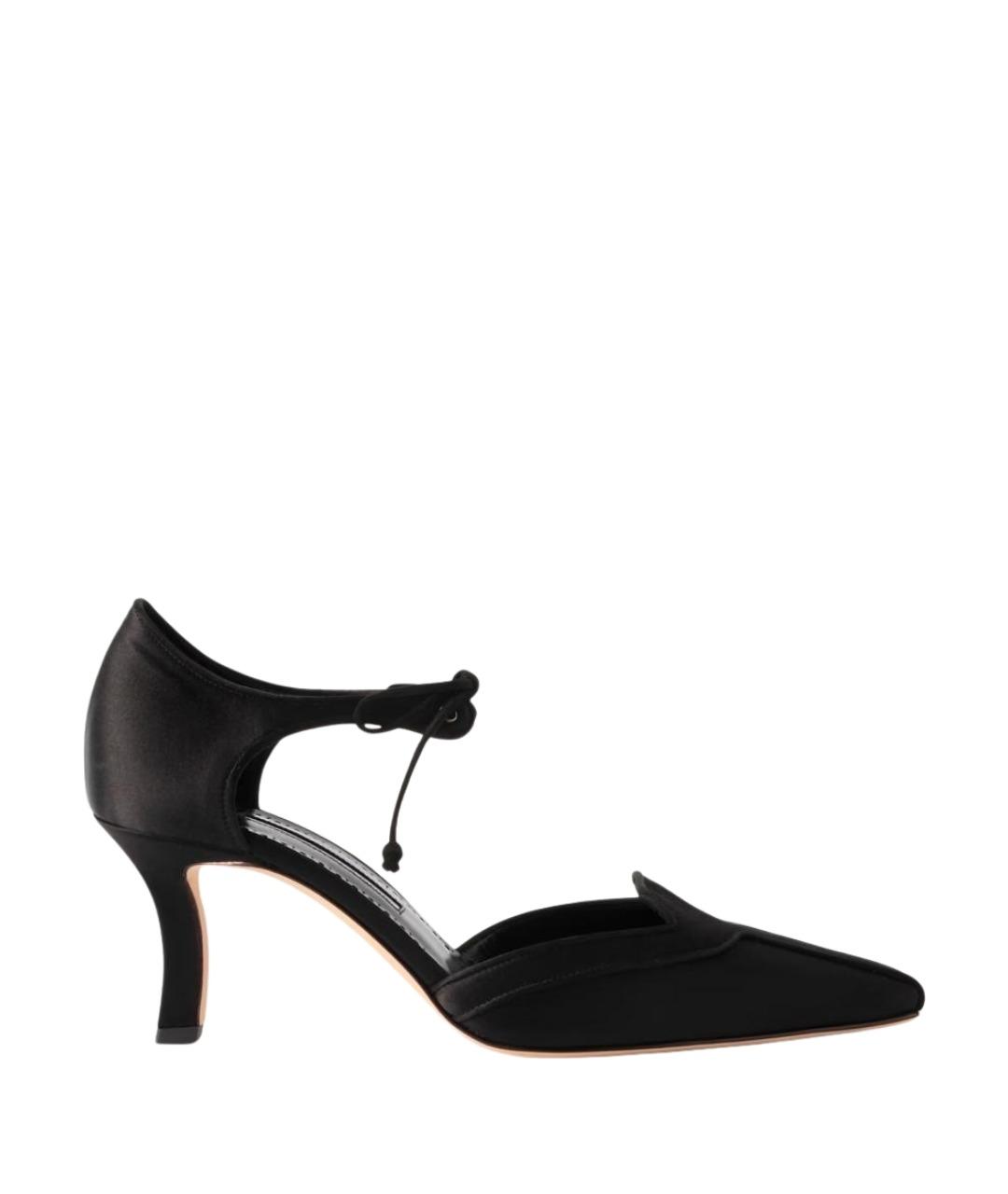 MANOLO BLAHNIK Черные текстильные туфли, фото 1