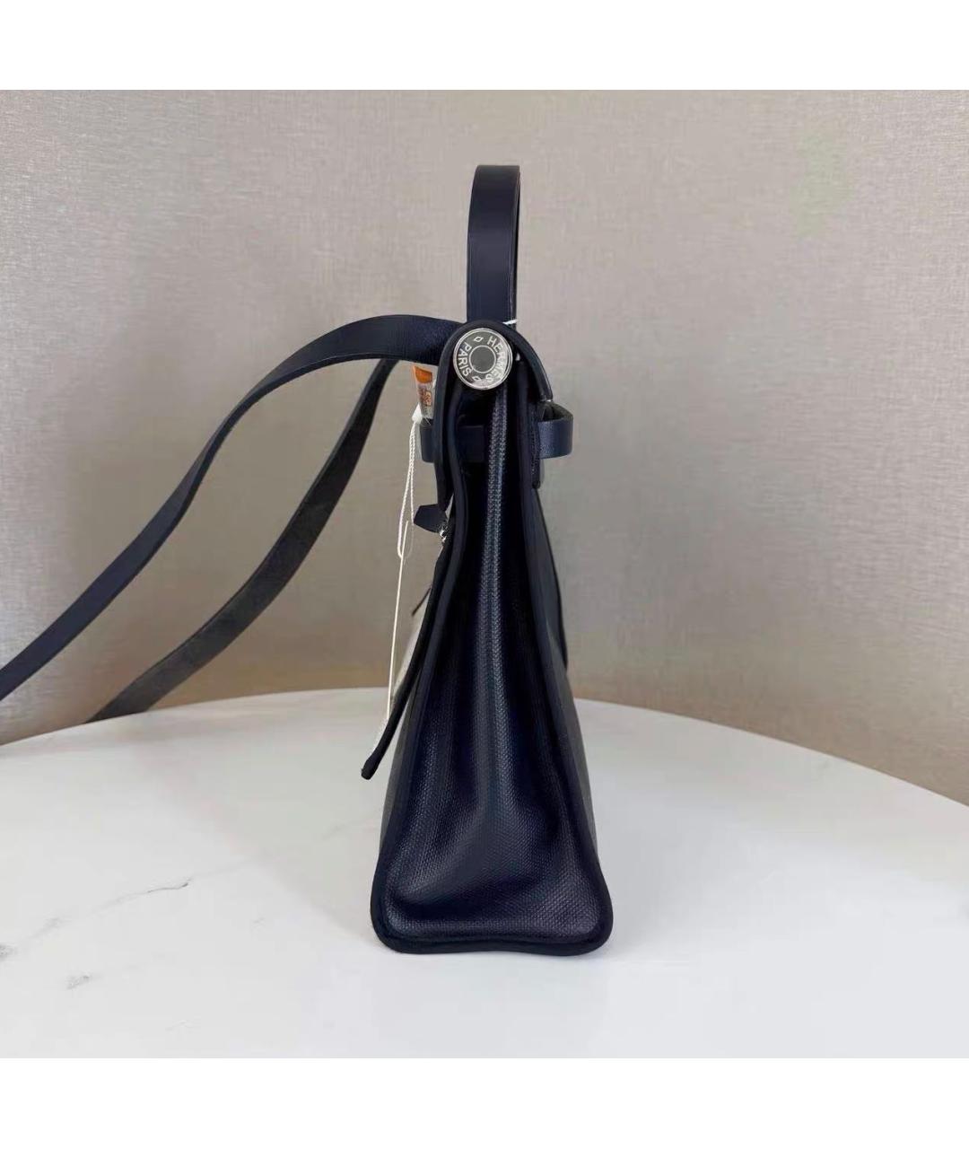 HERMES Черная тканевая сумка через плечо, фото 4