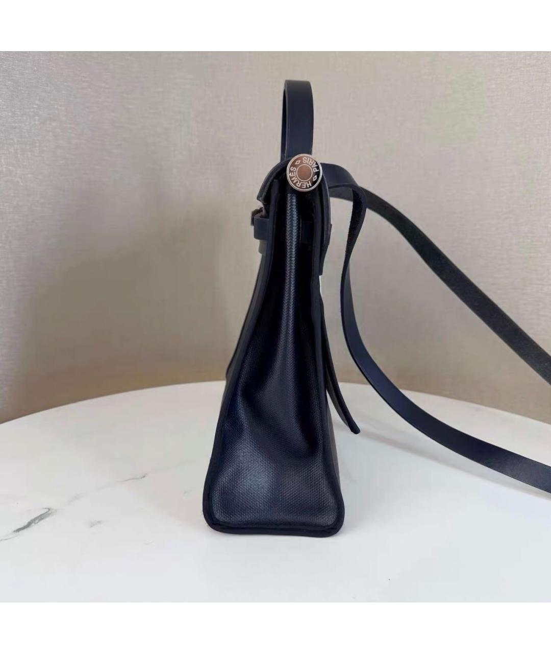 HERMES Черная тканевая сумка через плечо, фото 3