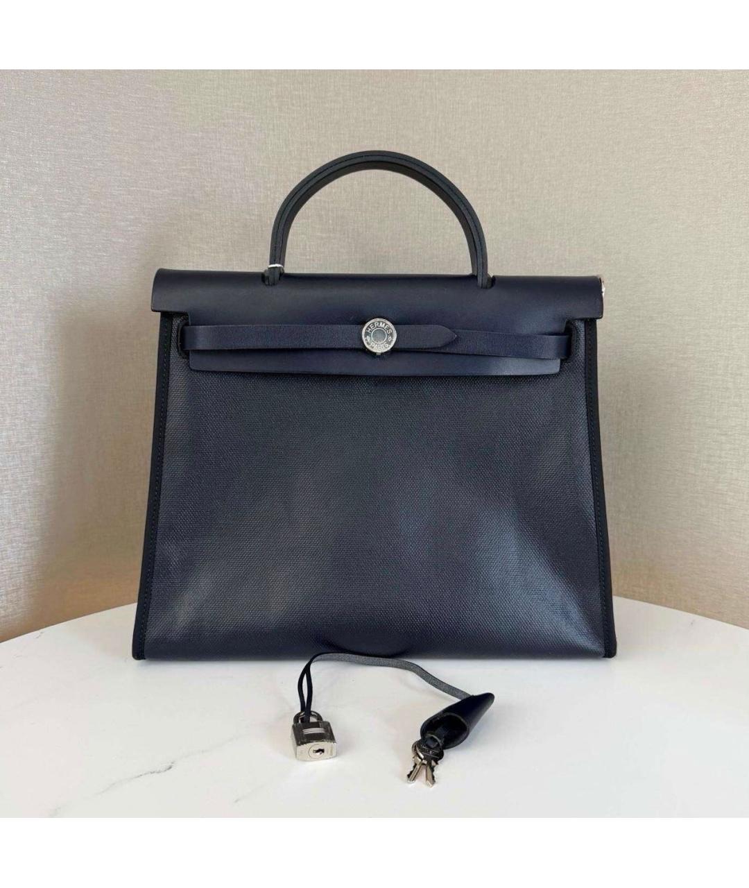 HERMES Черная тканевая сумка через плечо, фото 9