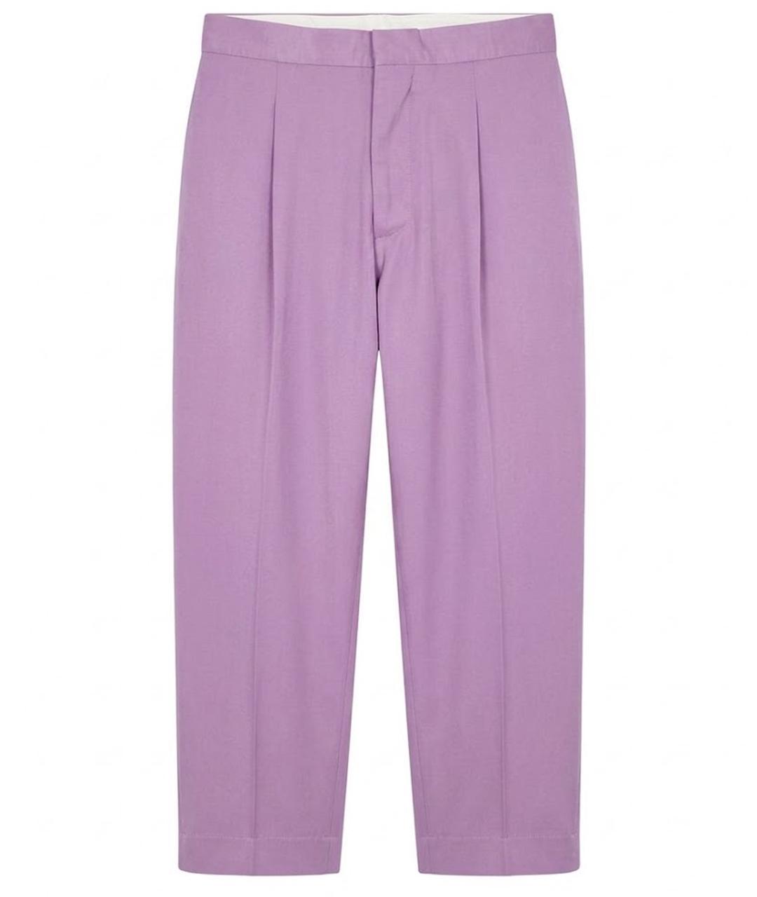 MARNI Фиолетовые вискозные брюки узкие, фото 1