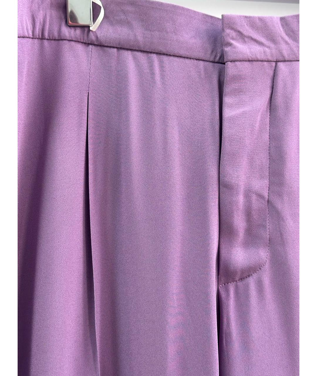 MARNI Фиолетовые вискозные брюки узкие, фото 3