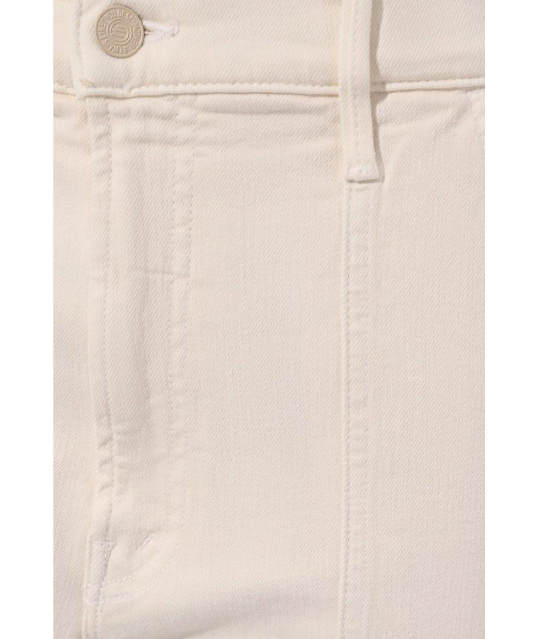 MOTHER Бежевые хлопковые прямые джинсы, фото 8