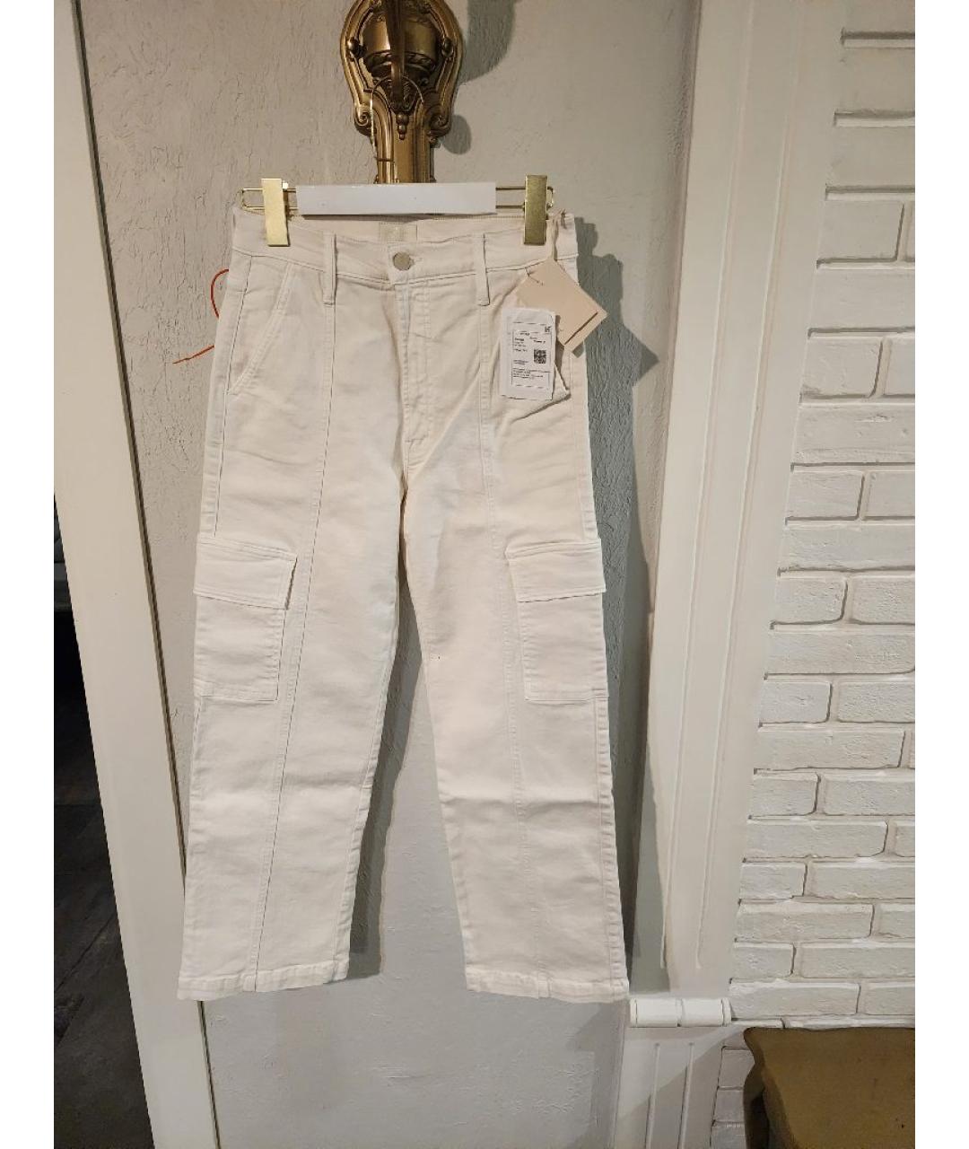 MOTHER Бежевые хлопковые прямые джинсы, фото 2