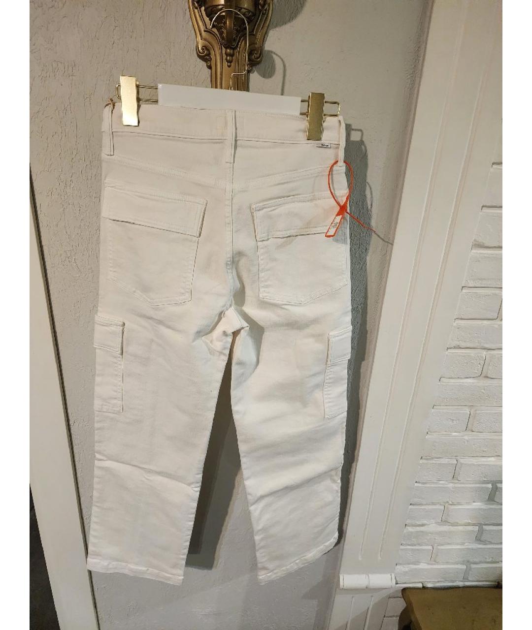 MOTHER Бежевые хлопковые прямые джинсы, фото 3