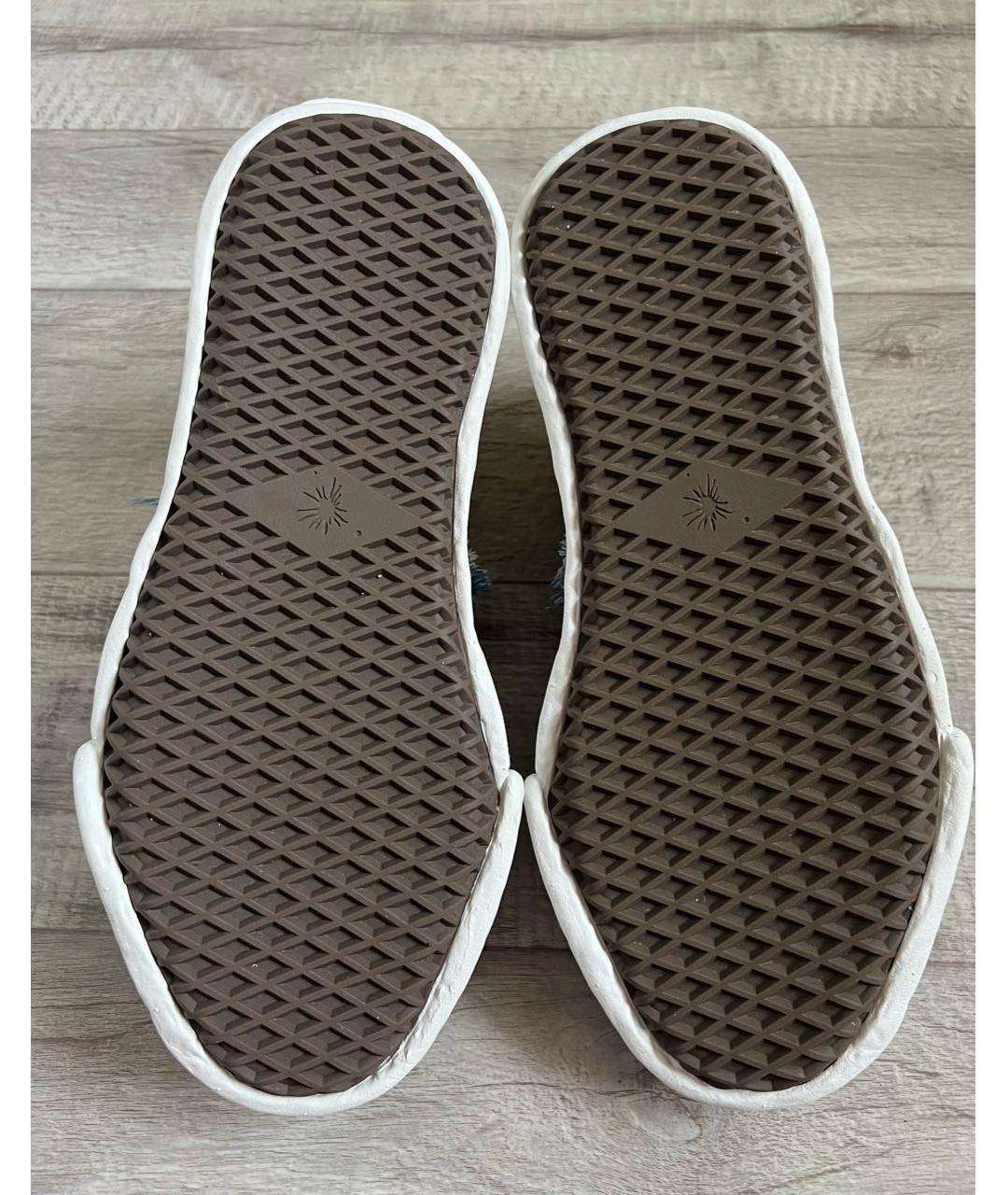 MAISON MIHARA YASUHIRO Синие текстильные высокие кроссовки / кеды, фото 6