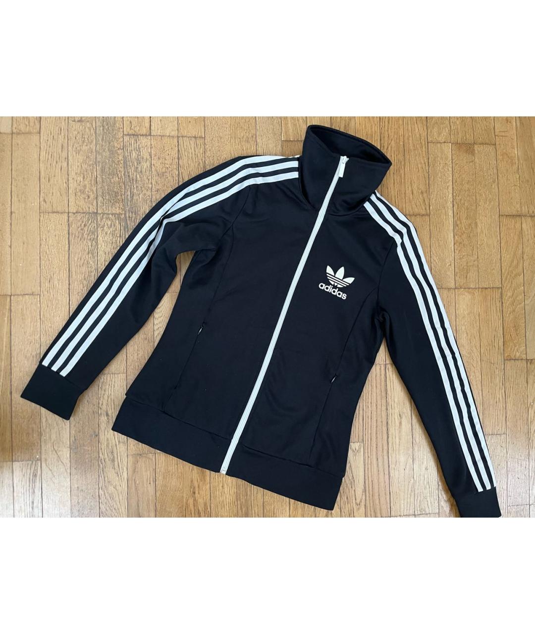 ADIDAS Черная полиэстеровая спортивная куртка, фото 8