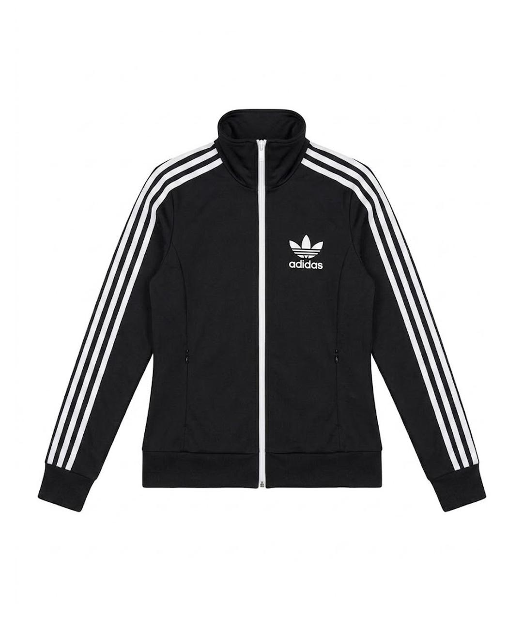 ADIDAS Черная полиэстеровая спортивная куртка, фото 1