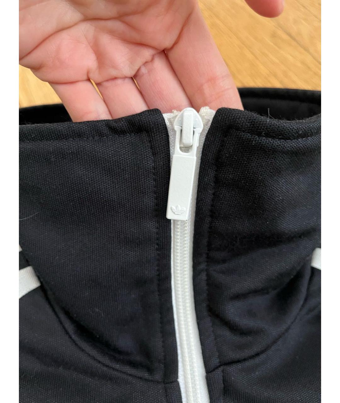 ADIDAS Черная полиэстеровая спортивная куртка, фото 3