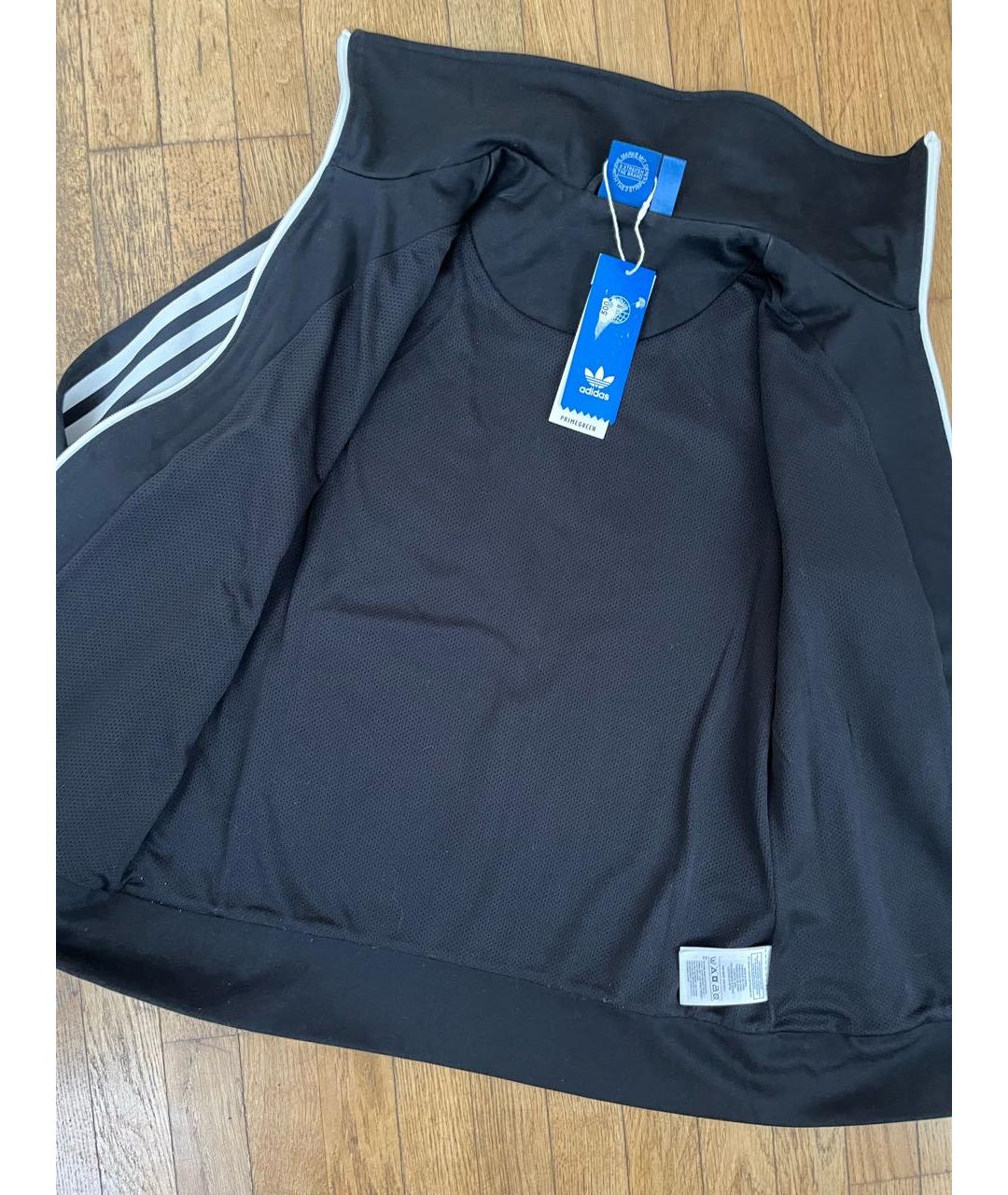 ADIDAS Черная полиэстеровая спортивная куртка, фото 2