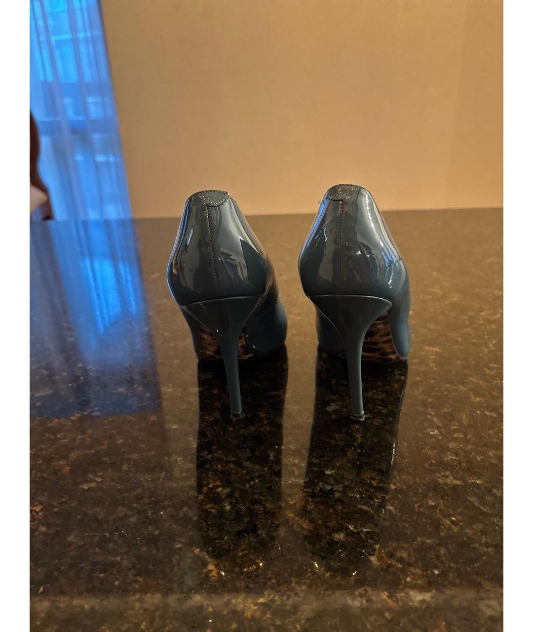 DOLCE&GABBANA Бирюзовые туфли из лакированной кожи, фото 4