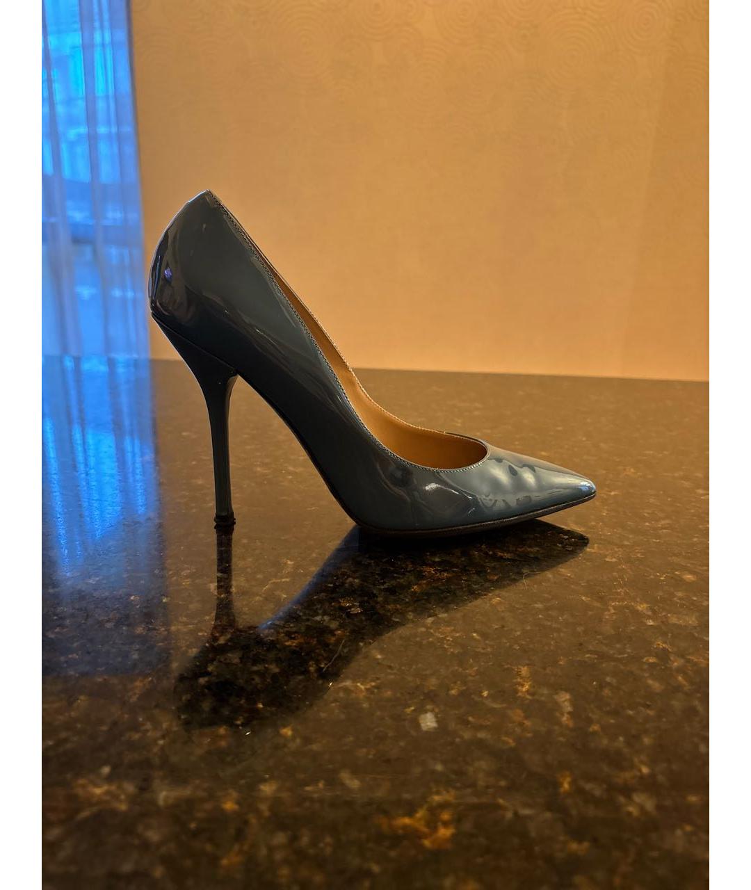 DOLCE&GABBANA Бирюзовые туфли из лакированной кожи, фото 5