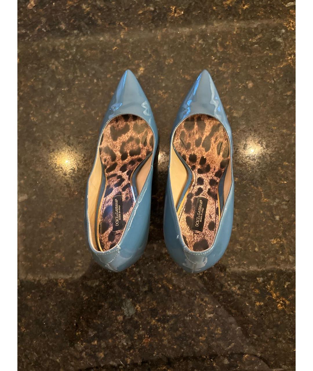 DOLCE&GABBANA Бирюзовые туфли из лакированной кожи, фото 3