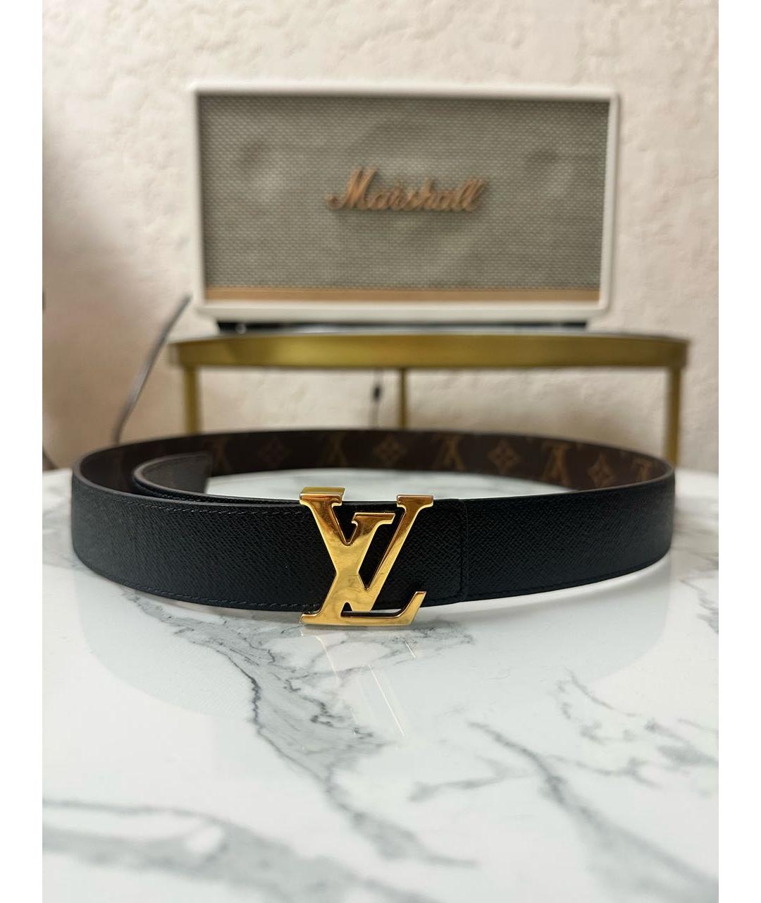 LOUIS VUITTON Коричневый кожаный ремень, фото 2