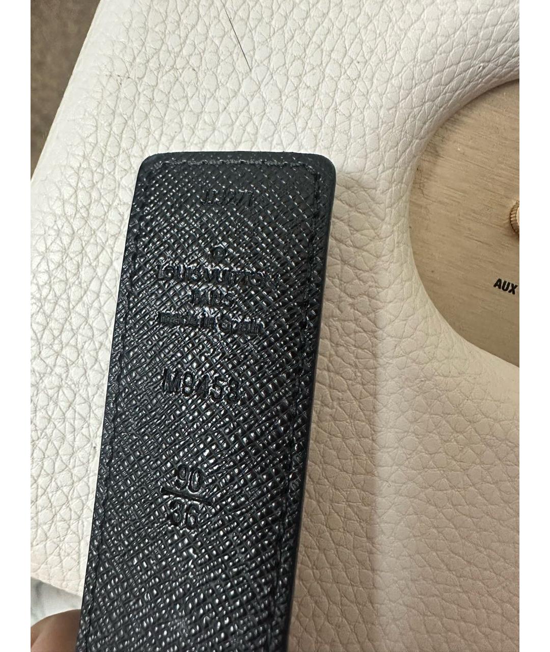 LOUIS VUITTON Коричневый кожаный ремень, фото 4