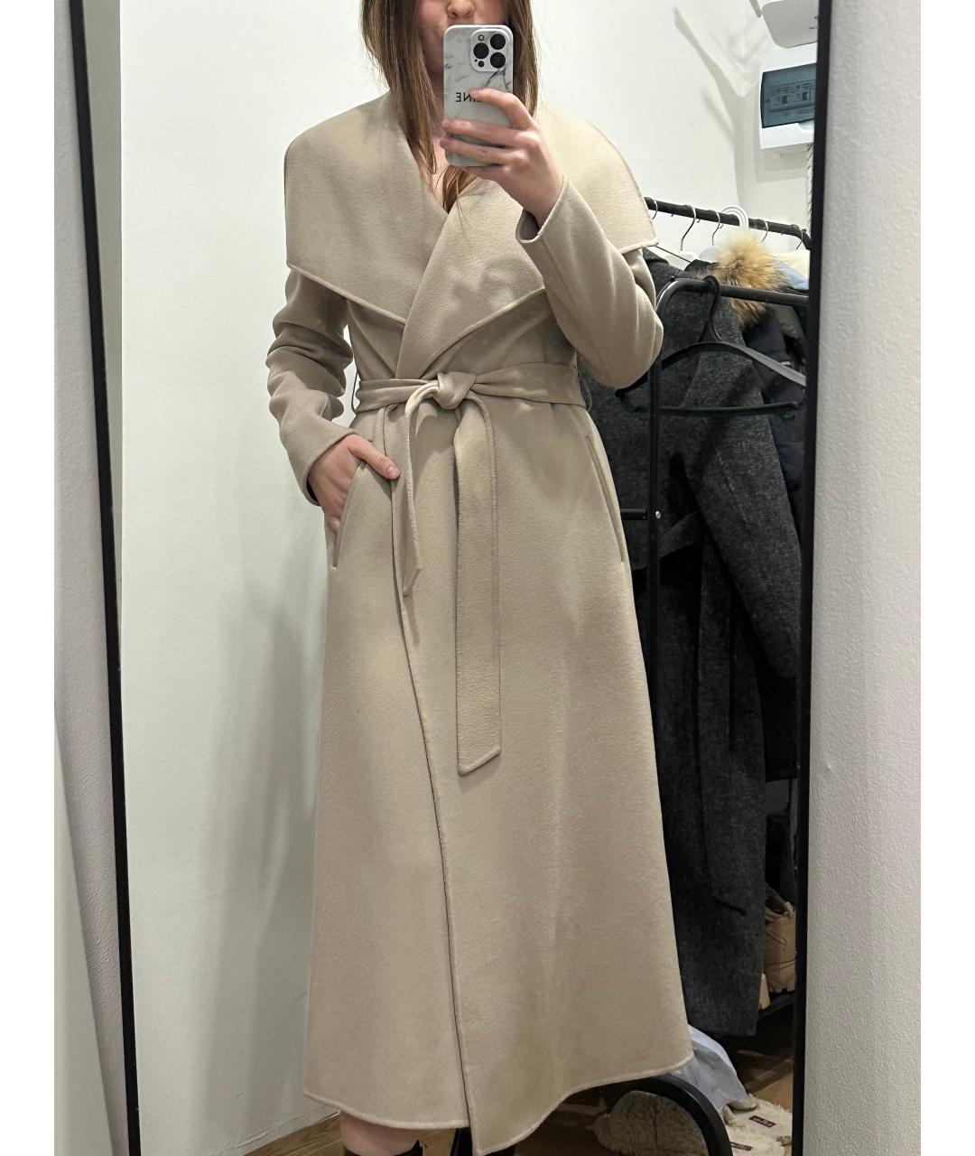 Mackage Бежевое шерстяное пальто, фото 6