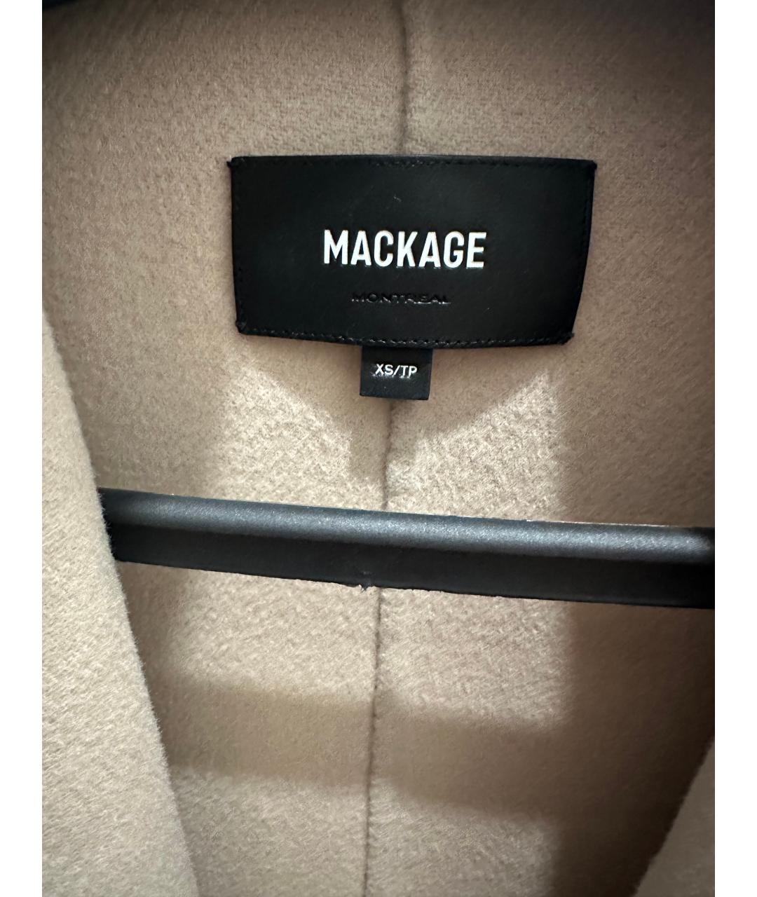 Mackage Бежевое шерстяное пальто, фото 4