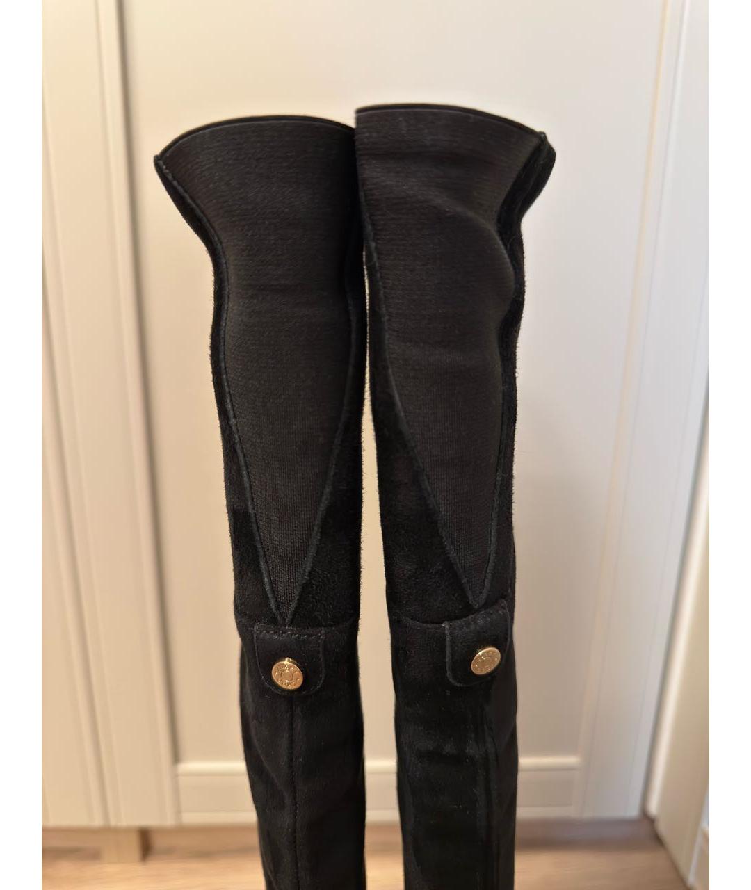 JIMMY CHOO Черные замшевые сапоги, фото 6