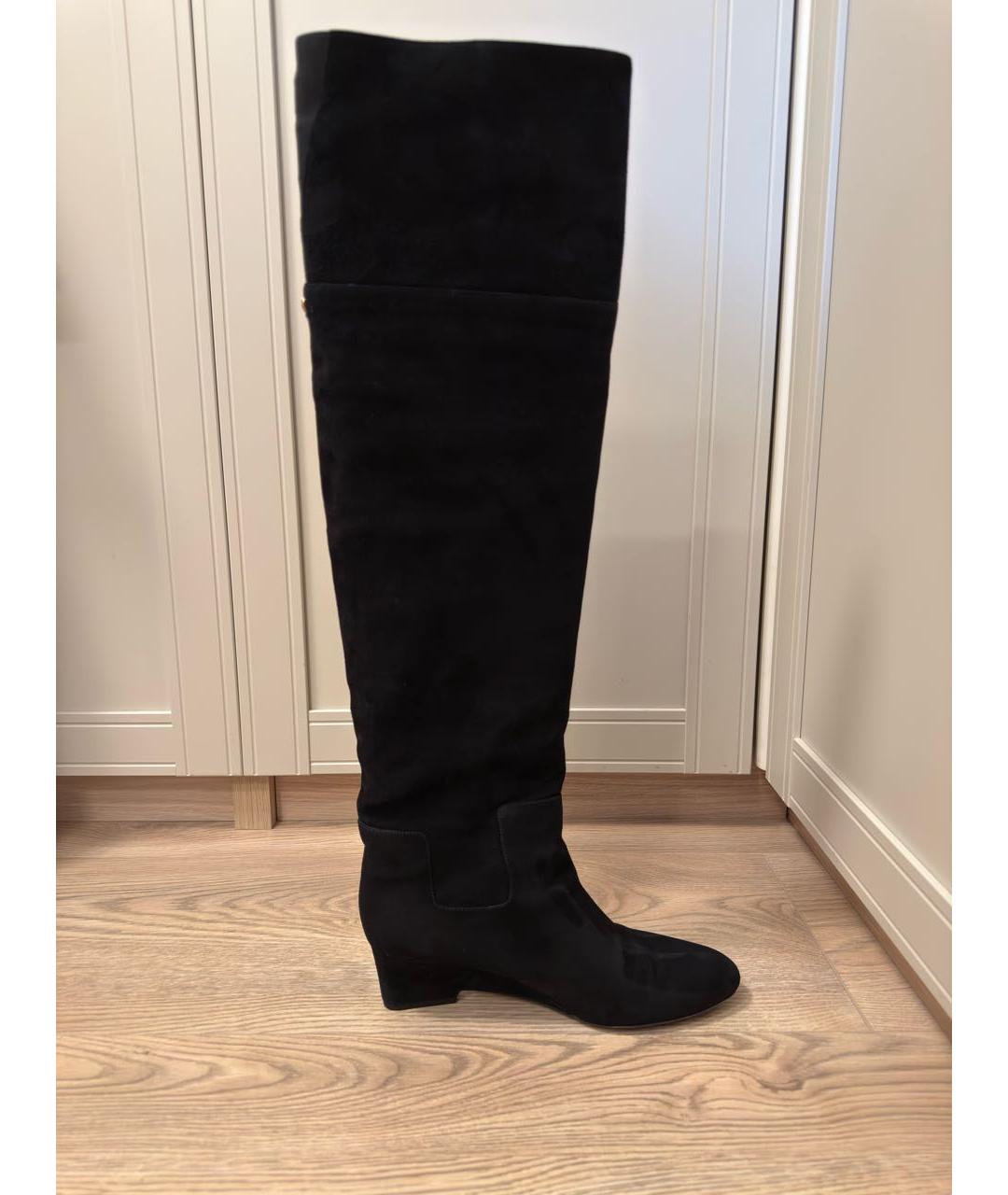 JIMMY CHOO Черные замшевые сапоги, фото 7