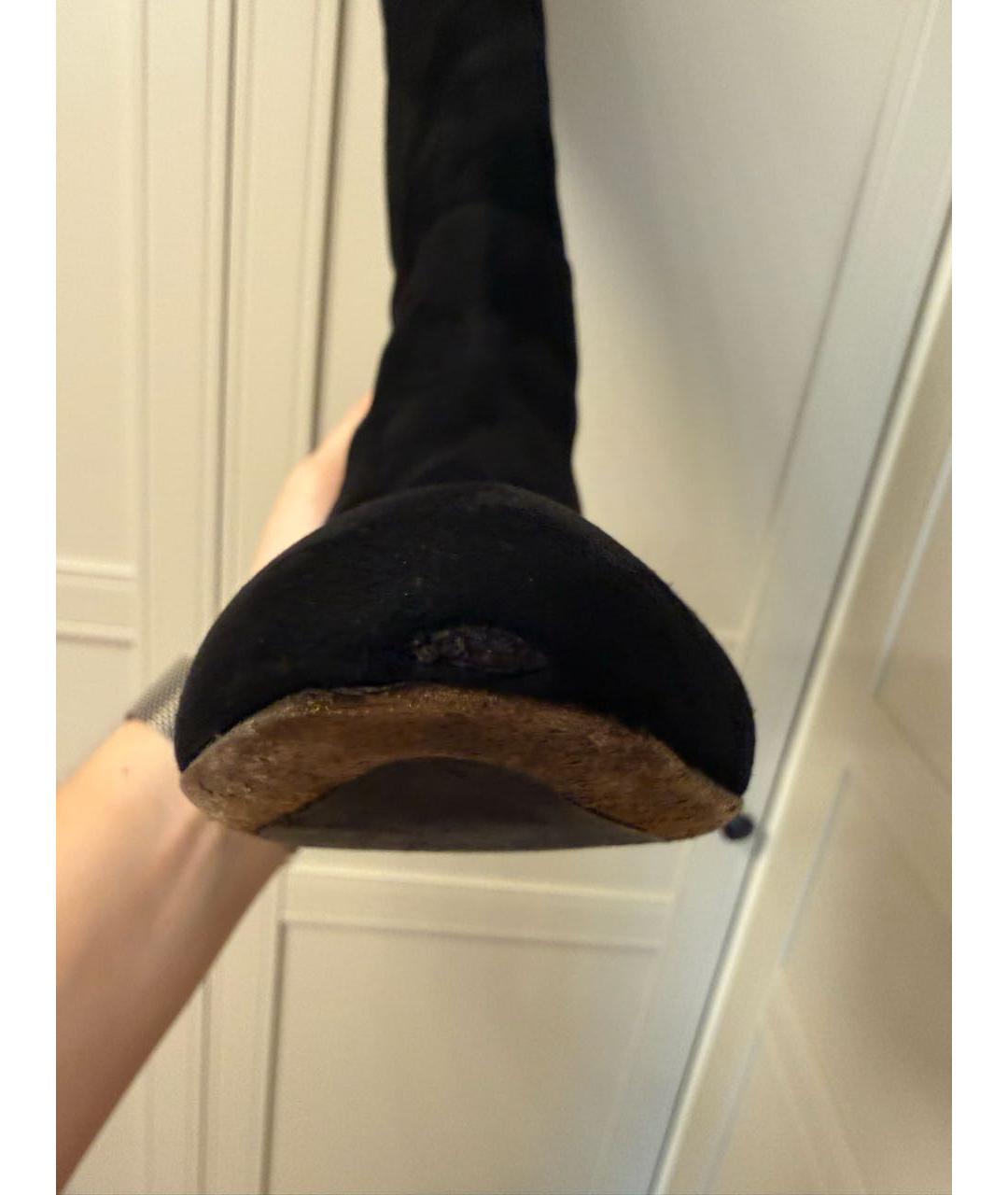 JIMMY CHOO Черные замшевые сапоги, фото 8