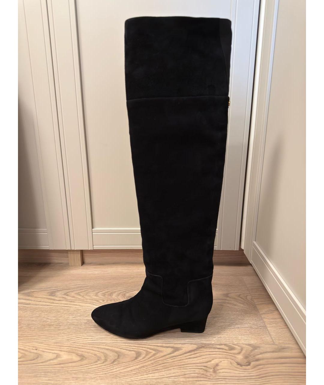 JIMMY CHOO Черные замшевые сапоги, фото 9