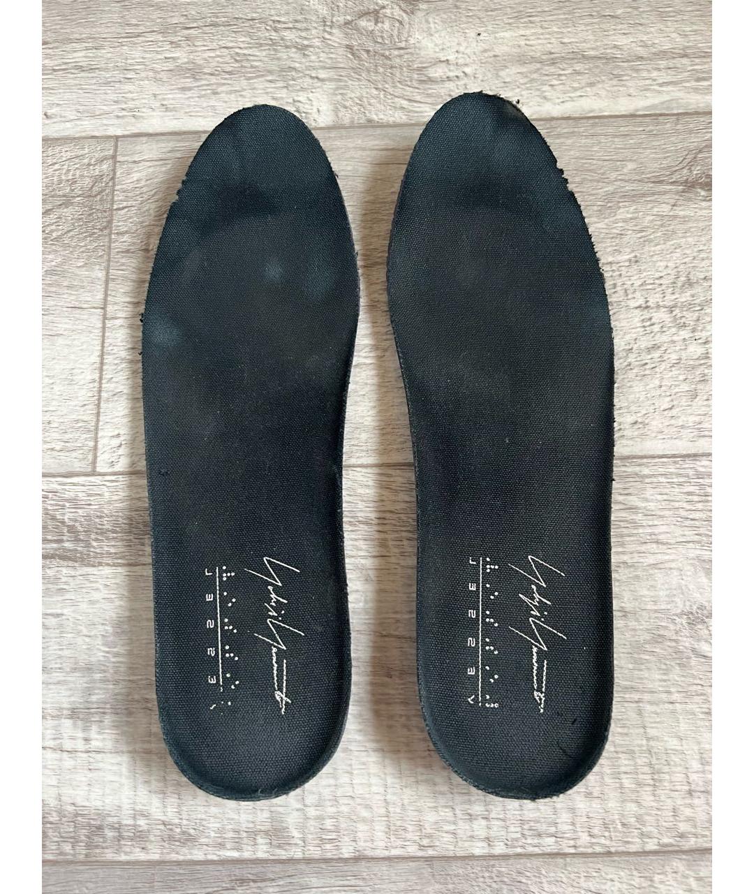 YOHJI YAMAMOTO Черные текстильные низкие кроссовки / кеды, фото 8