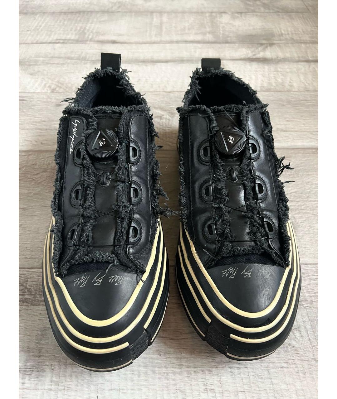 YOHJI YAMAMOTO Черные текстильные низкие кроссовки / кеды, фото 2