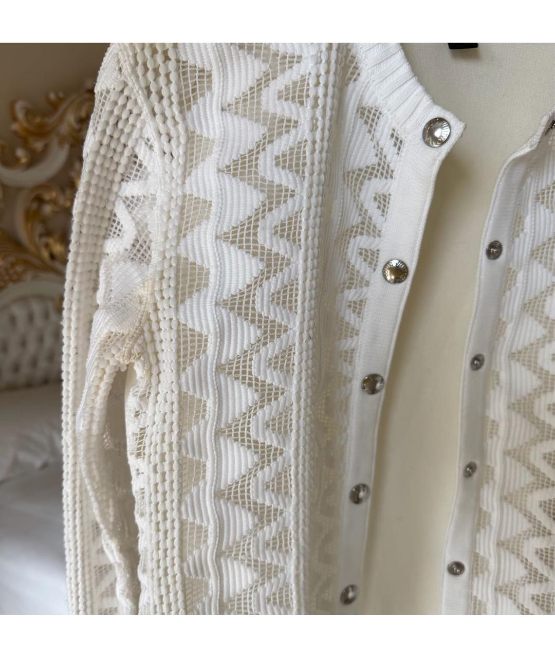 LOUIS VUITTON Белый хлопковый кардиган, фото 6