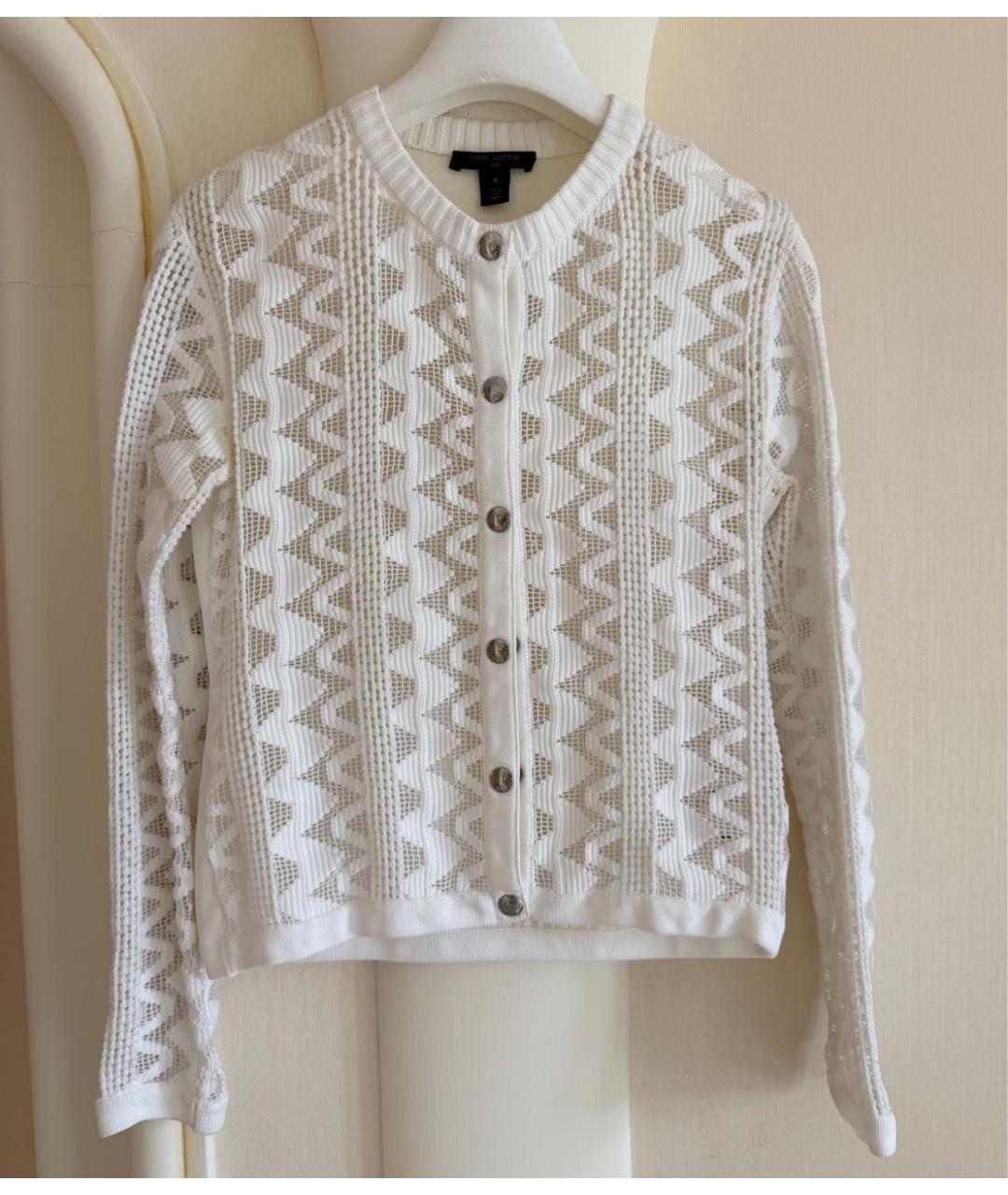 LOUIS VUITTON Белый хлопковый кардиган, фото 9