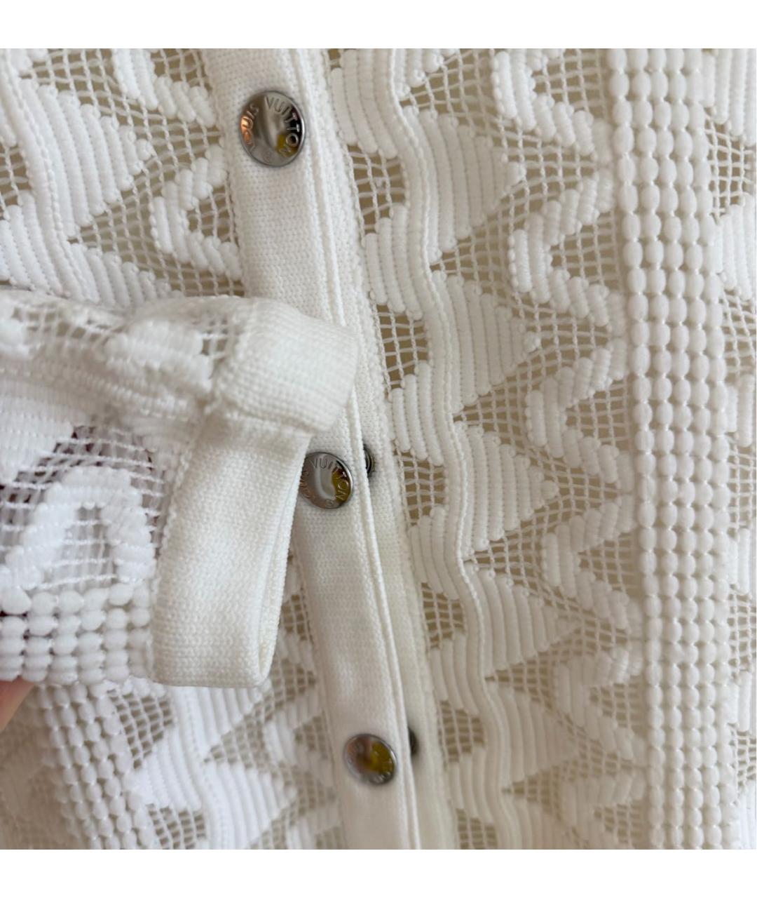 LOUIS VUITTON Белый хлопковый кардиган, фото 3
