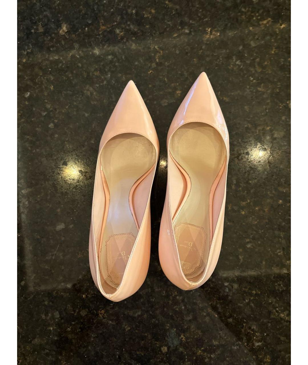 CHRISTIAN DIOR Розовые туфли из лакированной кожи, фото 3