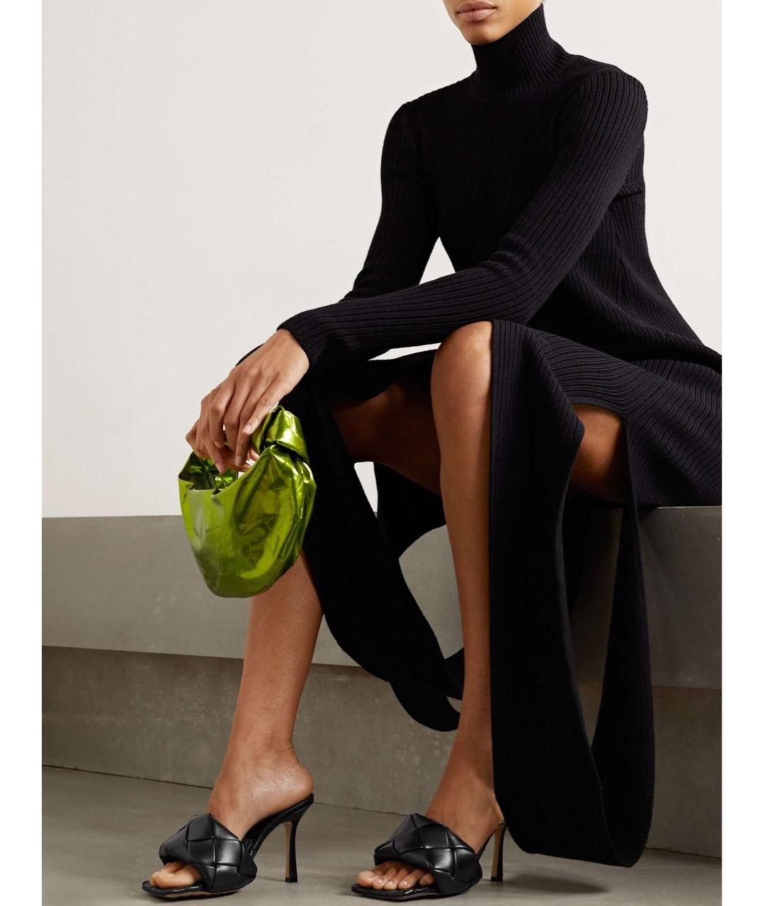 BOTTEGA VENETA Черные кожаные мюли, фото 7