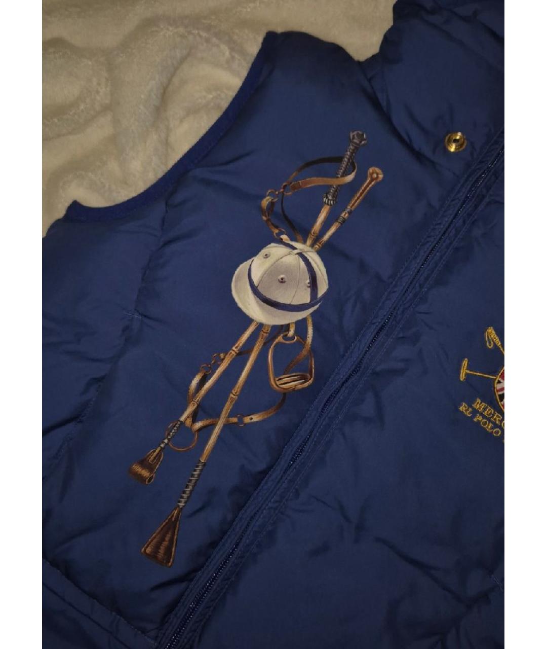 RALPH LAUREN Синий полиэстеровый жилет, фото 5