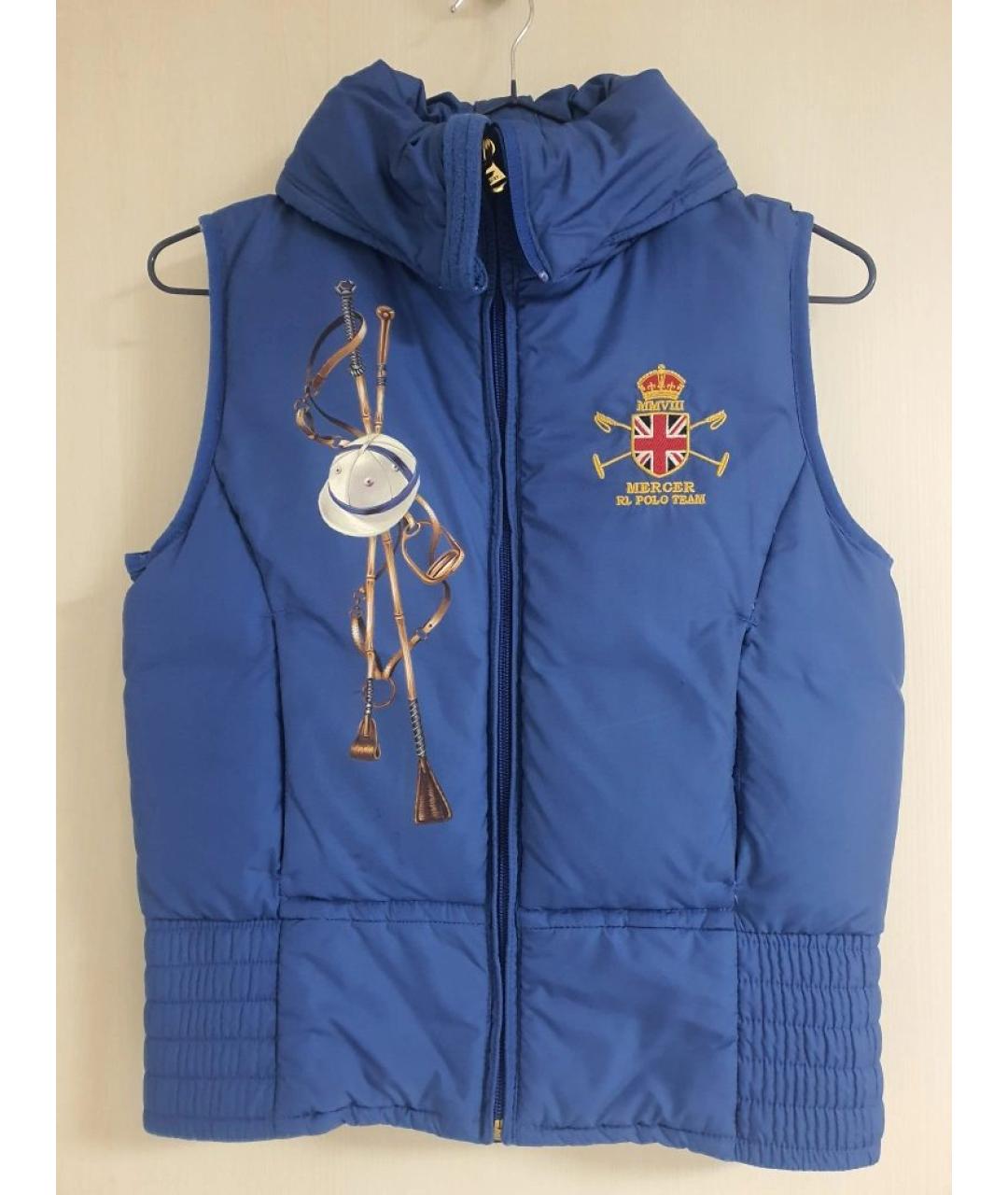 RALPH LAUREN Синий полиэстеровый жилет, фото 10