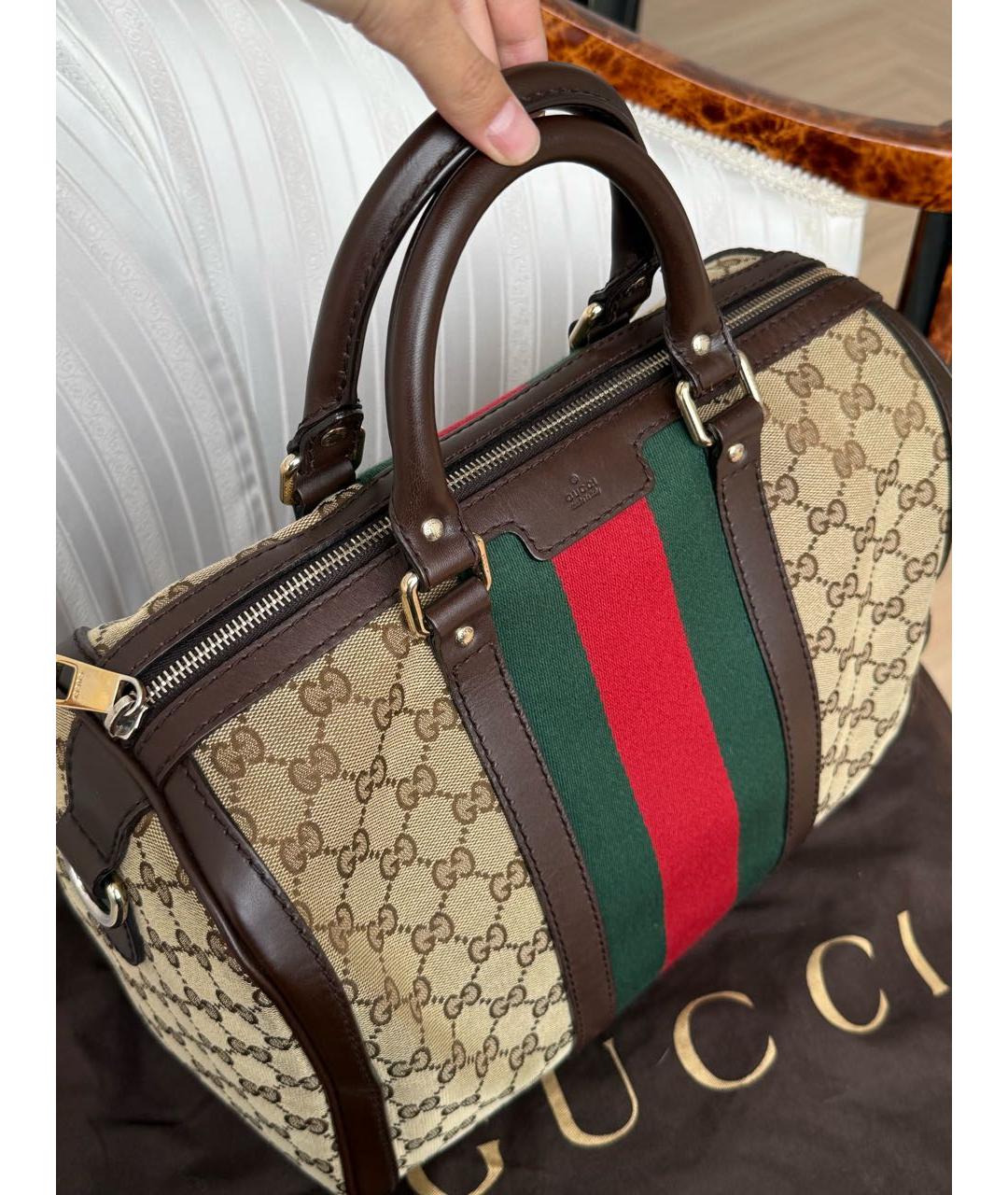 GUCCI Бежевая сумка с короткими ручками, фото 2