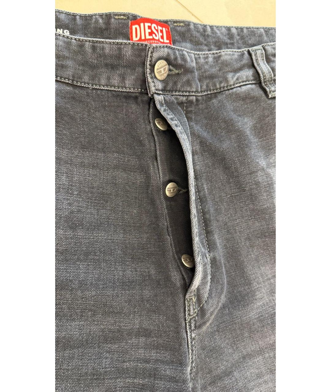 DIESEL Черные хлопковые прямые джинсы, фото 3