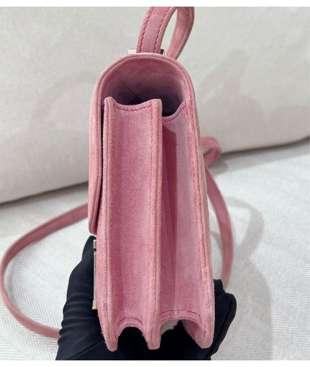 HERMES Розовая замшевая сумка через плечо, фото 6