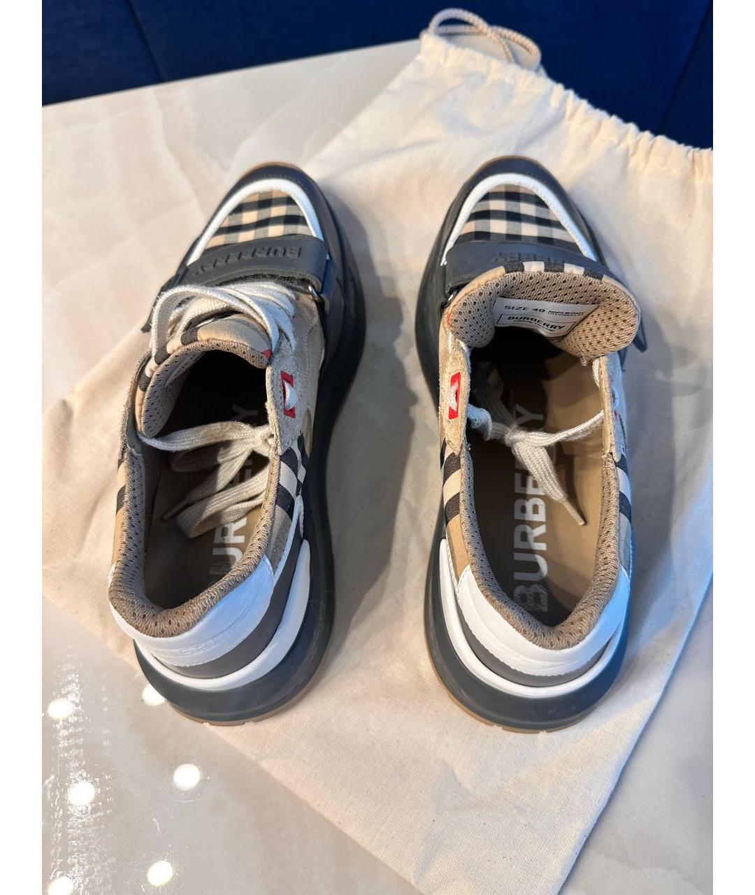 BURBERRY Бежевые кроссовки, фото 3