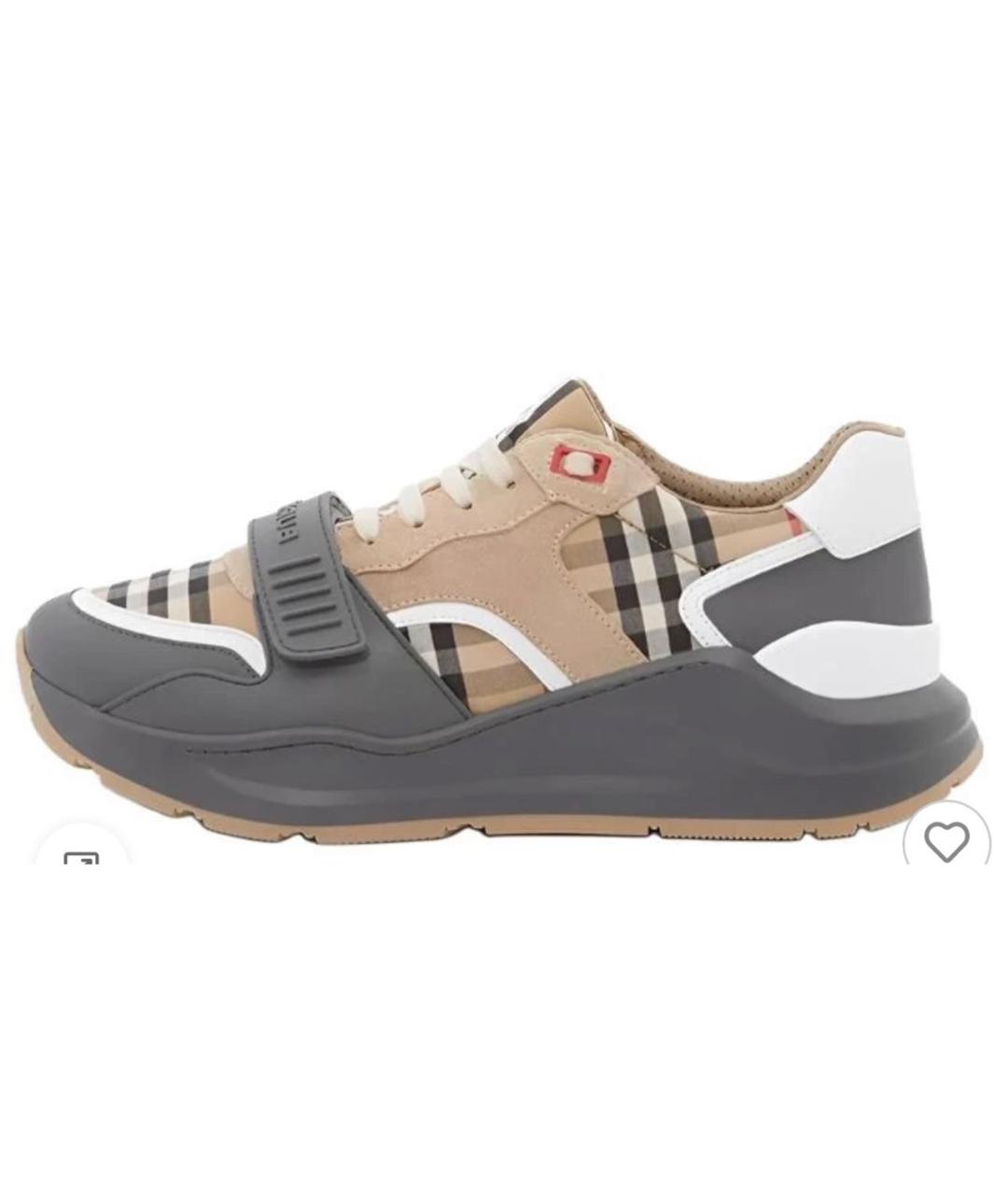 BURBERRY Бежевые кроссовки, фото 6