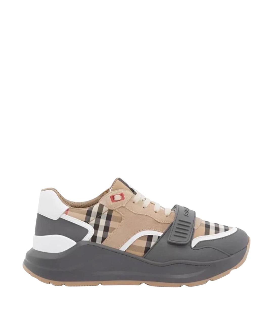 BURBERRY Бежевые кроссовки, фото 1