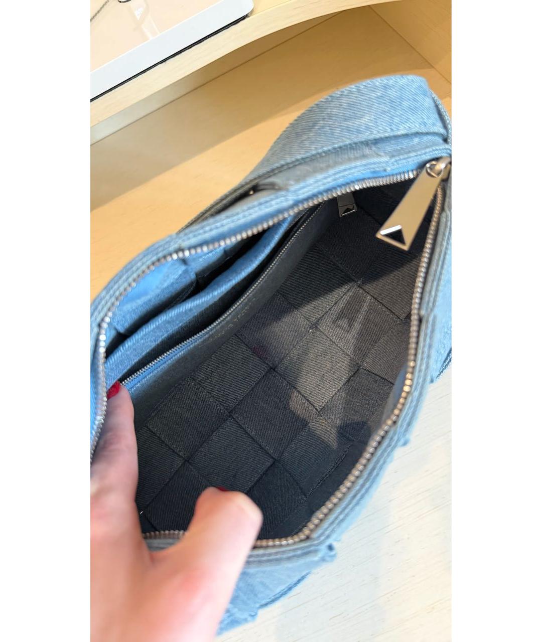 BOTTEGA VENETA Синяя деним сумка через плечо, фото 6