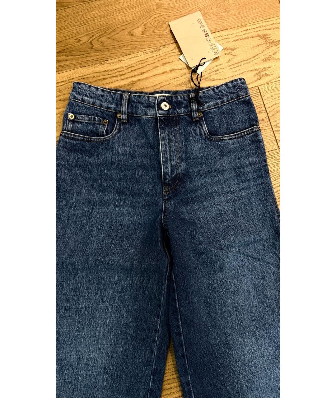 MIU MIU Синие хлопковые прямые джинсы, фото 3