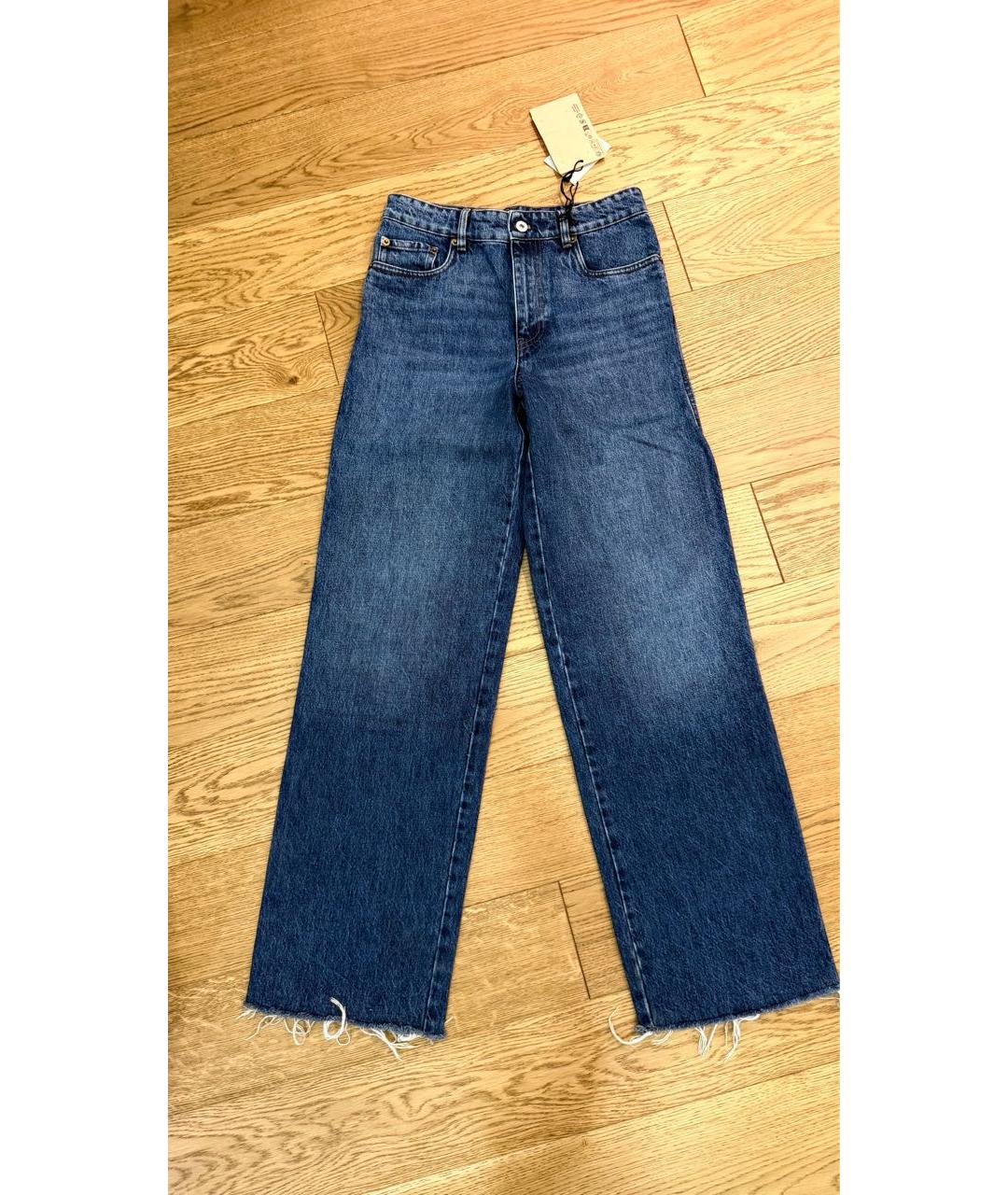 MIU MIU Синие хлопковые прямые джинсы, фото 7