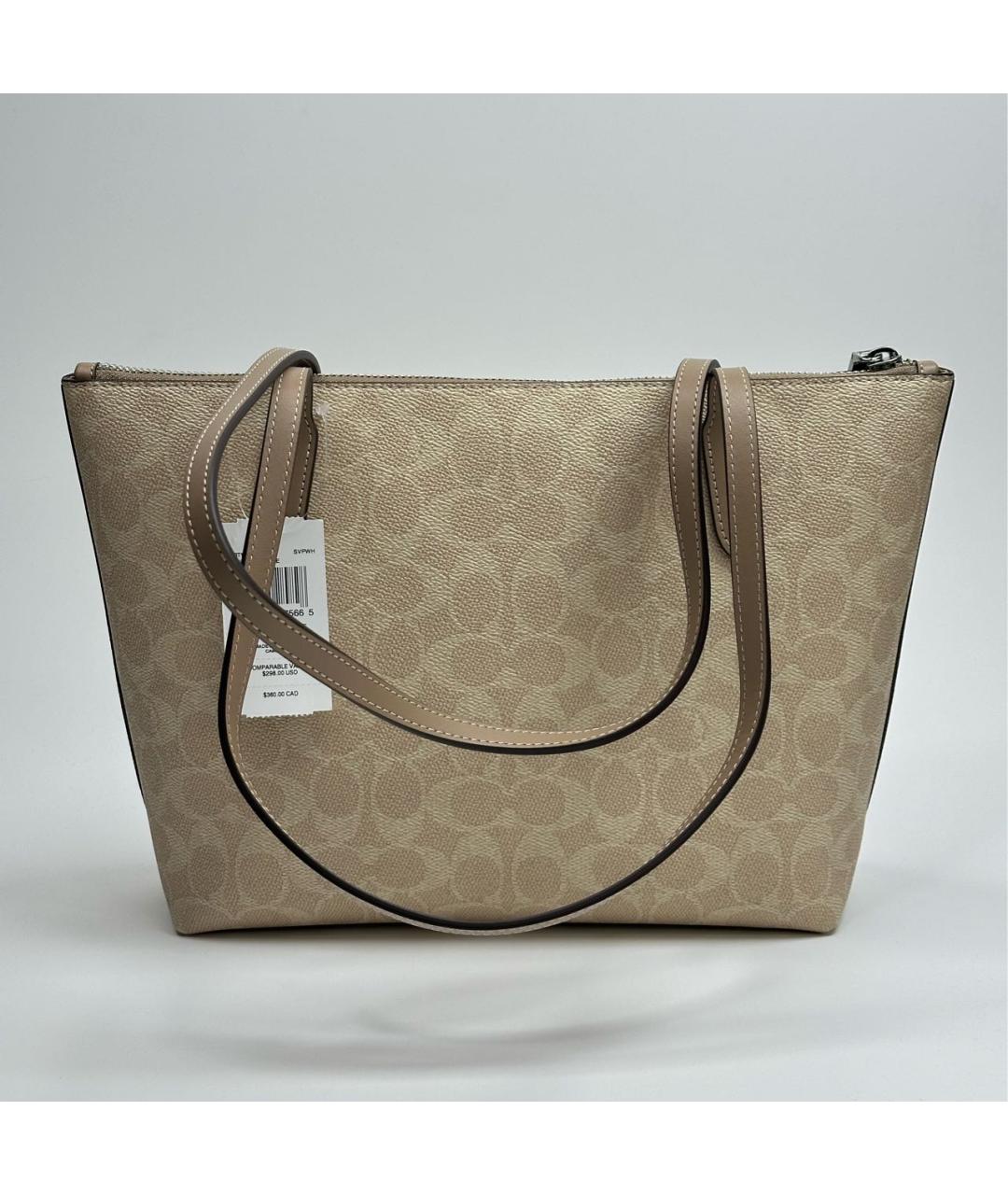 COACH Бежевая сумка тоут, фото 3