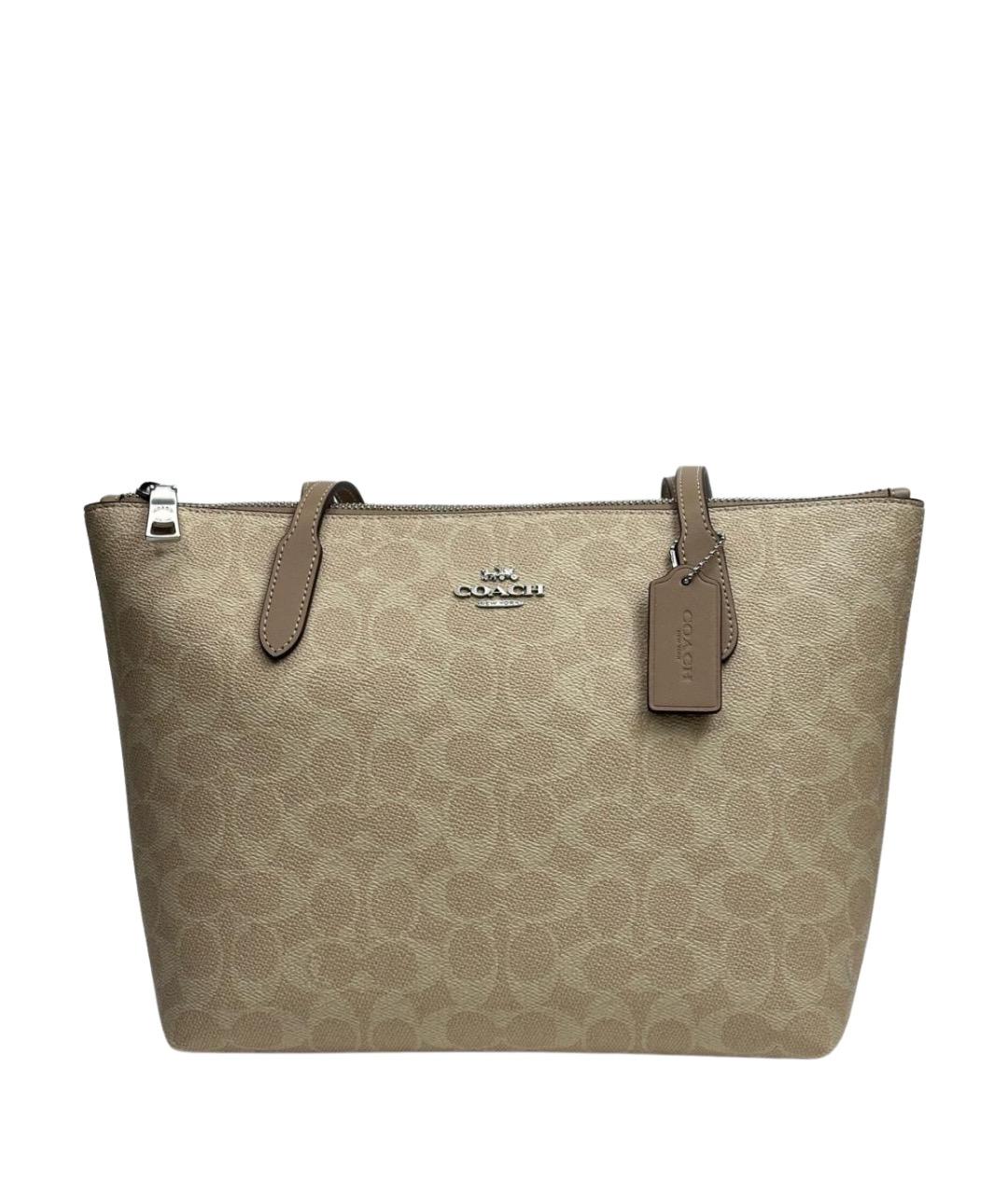 COACH Бежевая сумка тоут, фото 1