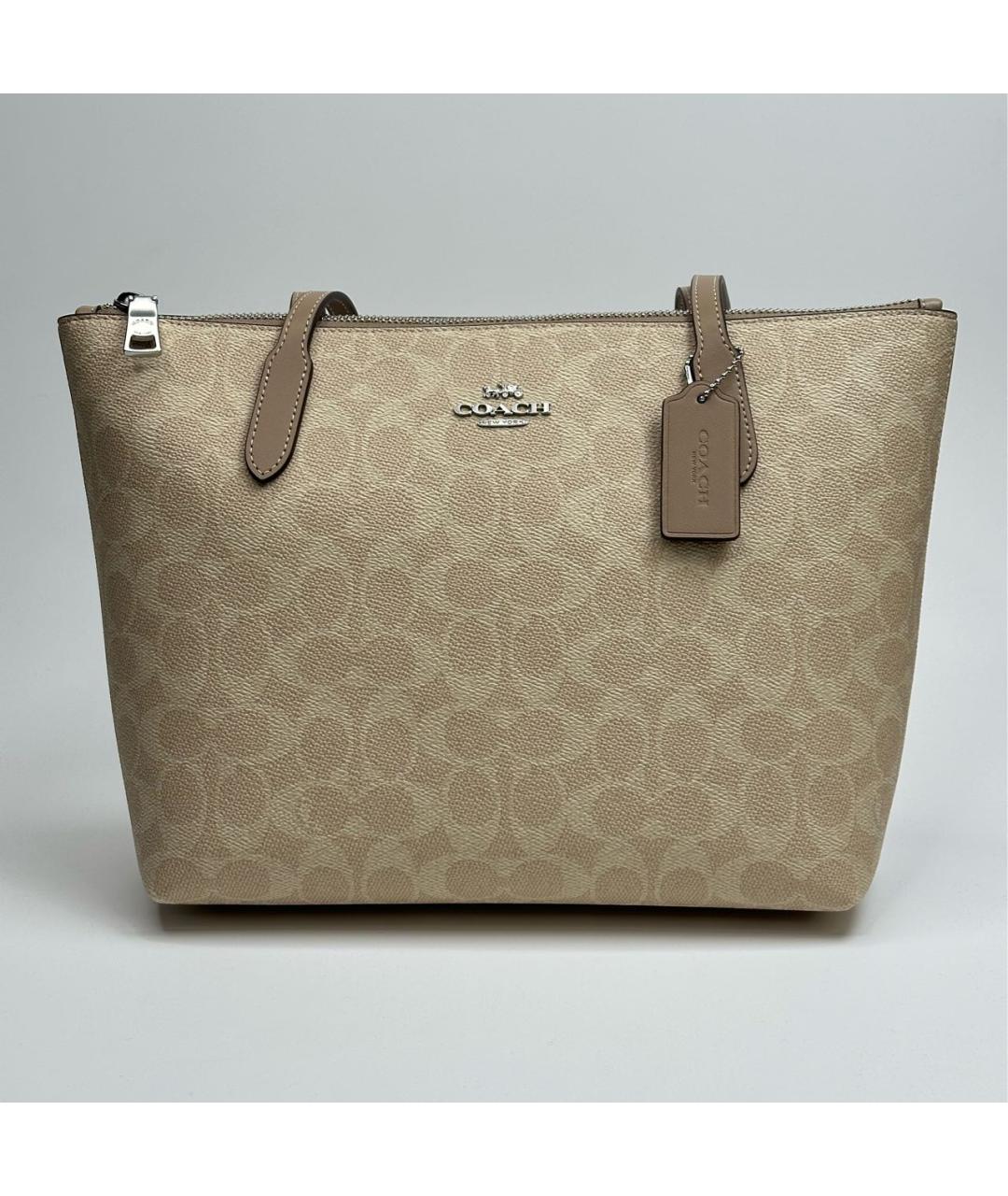 COACH Бежевая сумка тоут, фото 8